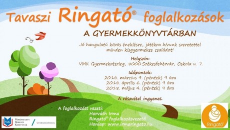 Tavaszi Ringató foglalkozások a Vörösmarty Mihály Könyvtár Gyermekrészlegén